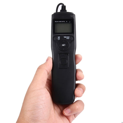 RST-7001 LCD Screen Time Lapse Intervalometer Shutter Release Digital Timer Remote Controller with C6 Cable for CANON 1000D/550D/60D, PENTAX:K20D/K200D/K10D, SAMSUNG GX-20/GX-10 Camera(Black)-garmade.com