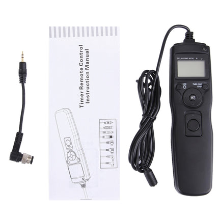RST-7004 LCD Screen Time Lapse Intervalometer Shutter Release Digital Timer Remote Controller with N8 Cable for NIKON D3X/D3/D700/D300/D2X/D2H/D200/D1H/D1X/D800 Camera(Black)-garmade.com
