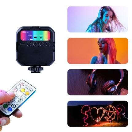 MJ88 Pocket 3000-7000K+RGB Full Color Beauty Fill Light Handheld Camera Photography Streamer LED Light with Remote Control(Black)-garmade.com