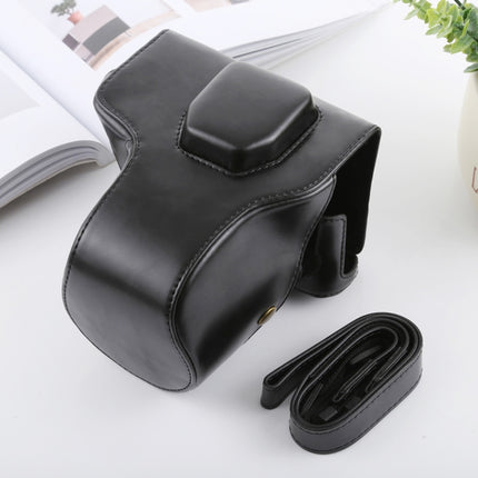 Full Body Camera PU Leather Case Bag with Strap for FUJIFILM X-T3(Black)-garmade.com