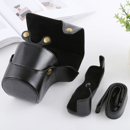 Full Body Camera PU Leather Case Bag with Strap for FUJIFILM X-T3(Black)-garmade.com