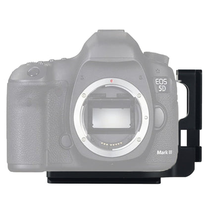 Vertical Shoot Quick Release L Plate Bracket Base Holder for Canon 5D Mark III(Black)-garmade.com