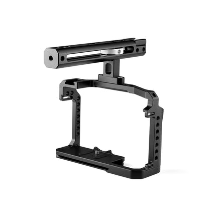 YELANGU C22 YLG0334B Video Camera Cage Stabilizer with Handle for Canon EOS R5/R6 (Black)-garmade.com