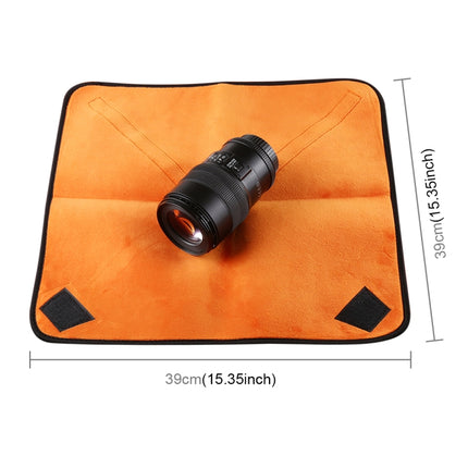 Hundred-folding Cloth Photography Camera SLR Liner Lens Bag Thickening Wrapped Cloth Plus Velvet, Size: 40x40cm (Orange)-garmade.com