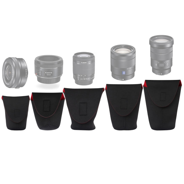 5 in 1 SLR Camera Lens Package Thickening Shockproof Neoprene Lens Storage Bag Sticky Deduction-garmade.com