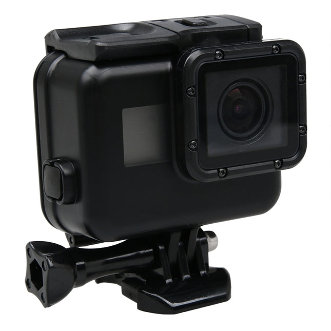 2 in 1 for GoPro HERO6 /5 Touch Screen Back Cover + 45m Waterproof Housing Protective Case(Need to Disassemble Lens When Installed) with Buckle Basic Mount & Lead Screw(Black)-garmade.com