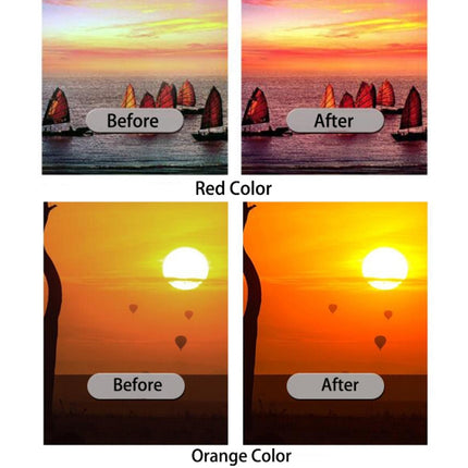 JSR Colored Lens Filter for Panasonic LUMIX LX10(Orange)-garmade.com
