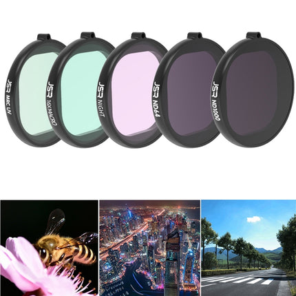 JSR Round Housing 5 in 1 UV+NIGHT+ND1000+ND64+16X Macro Lens Filter for GoPro HERO8 Black-garmade.com