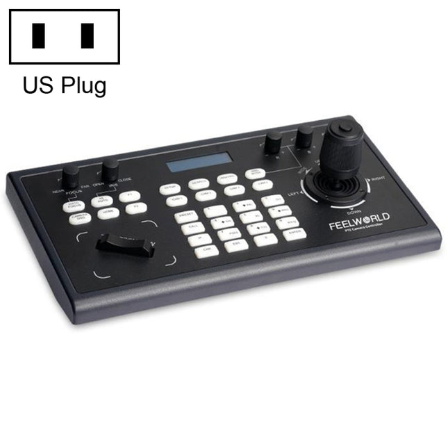 FEELWORLD KBC10 PTZ Camera Controller with Joystick and Keyboard Control ,Support PoE(US Plug)-garmade.com