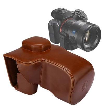 Full Body Camera PU Leather Case Bag with Strap for Sony A7 II / A7R II / A7S II(Brown)-garmade.com
