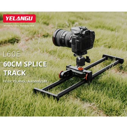YELANGU YLG0119A 60cm Splicing Slide Rail Track + Trolley Rail Buckle for SLR Cameras / Video Cameras(Black)-garmade.com