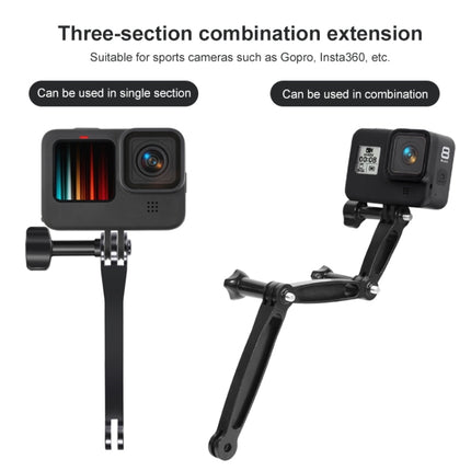 3 in 1 Joint Aluminum Extension Arm Grip Extenter for GoPro HERO9 Black / HERO8 Black /7 /6 /5, Insta360 One R, DJI Osmo Action, Xiaoyi Sport Cameras-garmade.com