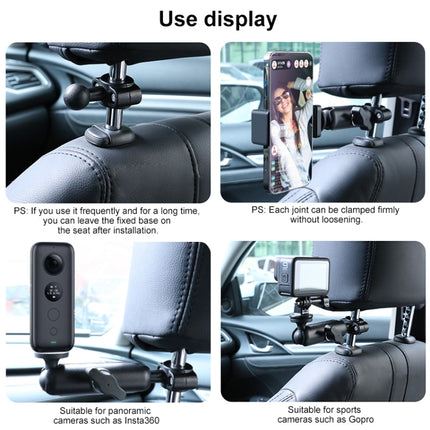 21mm Ballhead Car Front Seat Handlebar Fixed Mount Holder with Tripod Adapter & Screw & Phone Clamp & Anti-lost Silicone Case for GoPro HERO10 Black / HERO9 Black / HERO8 Black /HERO7 /6 /5, DJI Osmo Action, Insta360 One R and Other Action Cameras-garmade.com