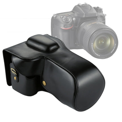 Full Body Camera PU Leather Case Bag for Nikon D7200 / D7100 / D7000 (18-200 / 18-140mm Lens)(Black)-garmade.com
