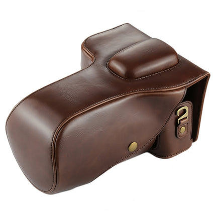 Full Body Camera PU Leather Case Bag for Nikon D7200 / D7100 / D7000 (18-200 / 18-140mm Lens) (Coffee)-garmade.com