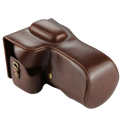 Full Body Camera PU Leather Case Bag for Nikon D7200 / D7100 / D7000 (18-200 / 18-140mm Lens) (Coffee)-garmade.com