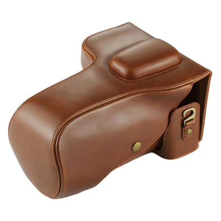 Full Body Camera PU Leather Case Bag for Nikon D7200 / D7100 / D7000 (18-200 / 18-140mm Lens) (Brown)-garmade.com