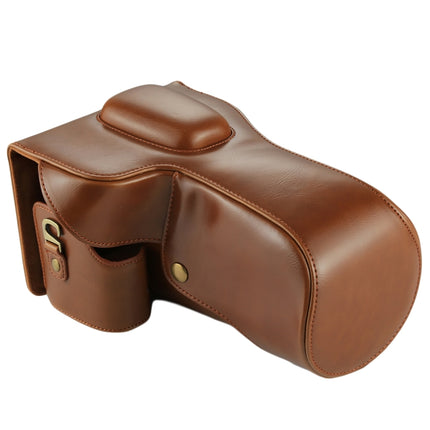 Full Body Camera PU Leather Case Bag for Nikon D7200 / D7100 / D7000 (18-200 / 18-140mm Lens) (Brown)-garmade.com