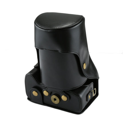 Full Body Camera PU Leather Case Bag for Canon EOS 760D / 750D (18-135mm Lens) (Black)-garmade.com