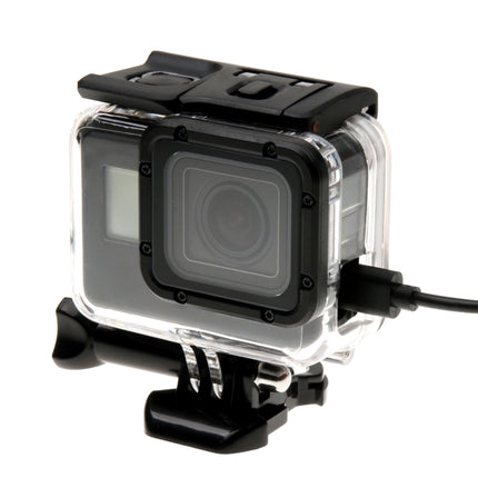 For GoPro NEW HERO /HERO6 /5 Skeleton Housing Protective Case + Hollow Back Cover with Buckle Basic Mount & Screw, No Need to Disassemble Lens-garmade.com