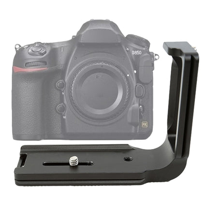 FITTEST FLN-D850 Vertical Shoot Quick Release L Plate Bracket Base Holder for Nikon D850(Black)-garmade.com