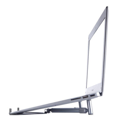 Universal Aluminum Alloy Cooling Stand Foldable Height Extender Holder for 12-17 inch PC iPad Notebook-garmade.com
