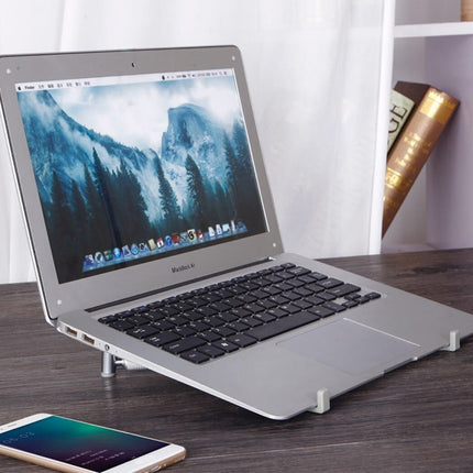 Universal Aluminum Alloy Cooling Stand Foldable Height Extender Holder for 12-17 inch PC iPad Notebook-garmade.com