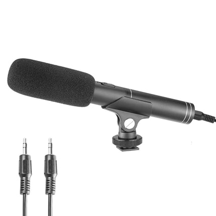 YELANGU YLG1401A Double Back Pole Professional Condenser Shotgun Microphone for DSLR & DV Camcorder(Black)-garmade.com