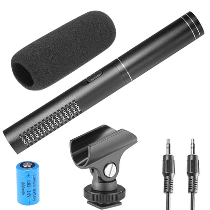 YELANGU YLG1401A Double Back Pole Professional Condenser Shotgun Microphone for DSLR & DV Camcorder(Black)-garmade.com