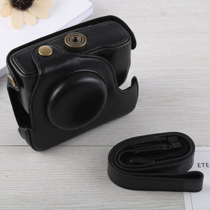 Full Body Camera PU Leather Case Bag with Strap for Canon G16 (Black)-garmade.com
