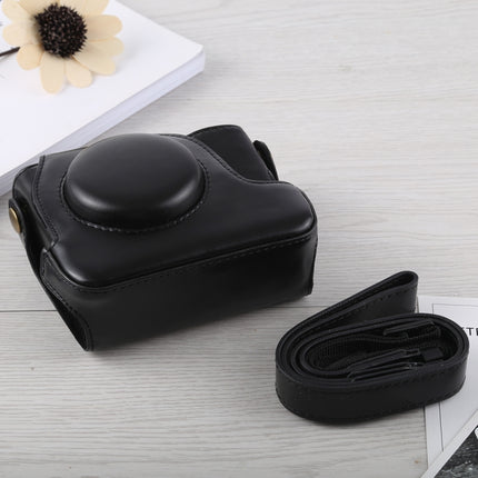 Full Body Camera PU Leather Case Bag with Strap for Canon G16 (Black)-garmade.com