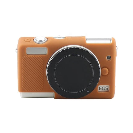 Soft Silicone Protective Case for Canon M100 (Brown)-garmade.com