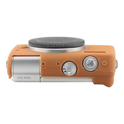 Soft Silicone Protective Case for Canon M100 (Brown)-garmade.com