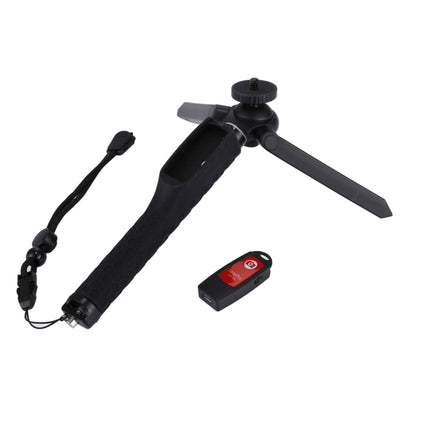 Letspro LY-11 3 in 1 Handheld Tripod Self-portrait Monopod Extendable Selfie Stick with Remote Shutter for Smartphones, Digital Cameras, GoPro Sports Cameras-garmade.com