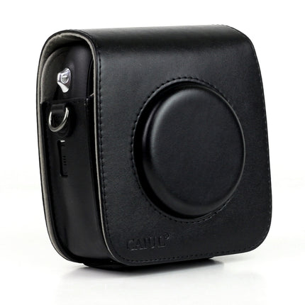 Vintage PU Leather Camera Case Protective bag for FUJIFILM Instax SQUARE SQ10 Camera, with Adjustable Shoulder Strap(Black)-garmade.com