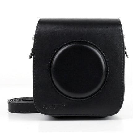 Vintage PU Leather Camera Case Protective bag for FUJIFILM Instax SQUARE SQ10 Camera, with Adjustable Shoulder Strap(Black)-garmade.com