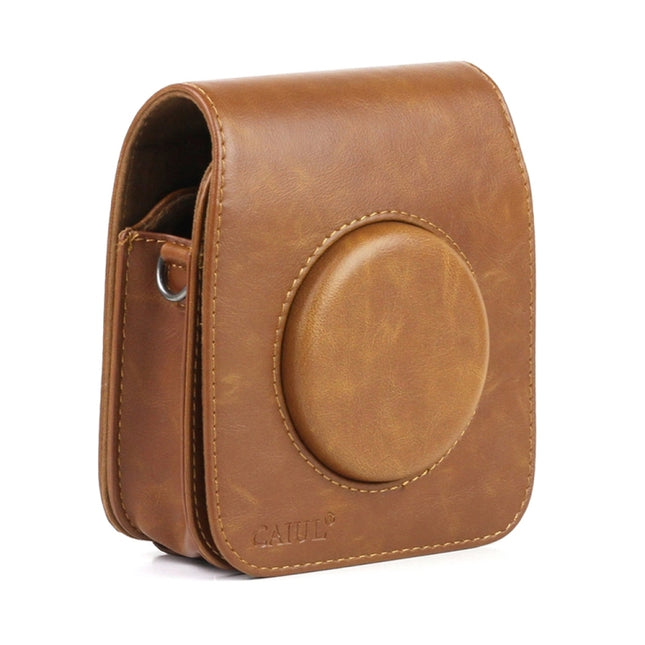 Vintage PU Leather Camera Case Protective bag for FUJIFILM Instax SQUARE SQ10 Camera, with Adjustable Shoulder Strap(Brown)-garmade.com