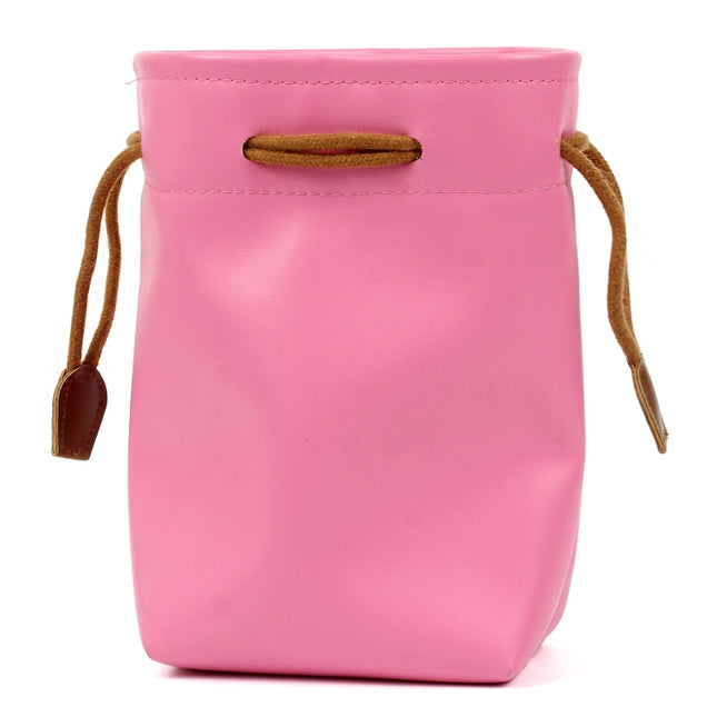 Universal Vintage PU Leather Bundle Pocket Case Bag for Polaroid Mini Camera& Digital Camera without Lens, with Rope Size: 19.5cm x 11.5cm x 7.5cm(Pink)-garmade.com