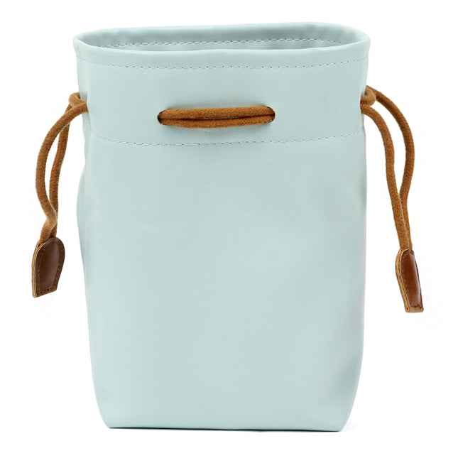 Universal Vintage PU Leather Bundle Pocket Case Bag for Polaroid Mini Camera& Digital Camera without Lens, with Rope Size: 19.5cm x 11.5cm x 7.5cm(Sky Blue)-garmade.com