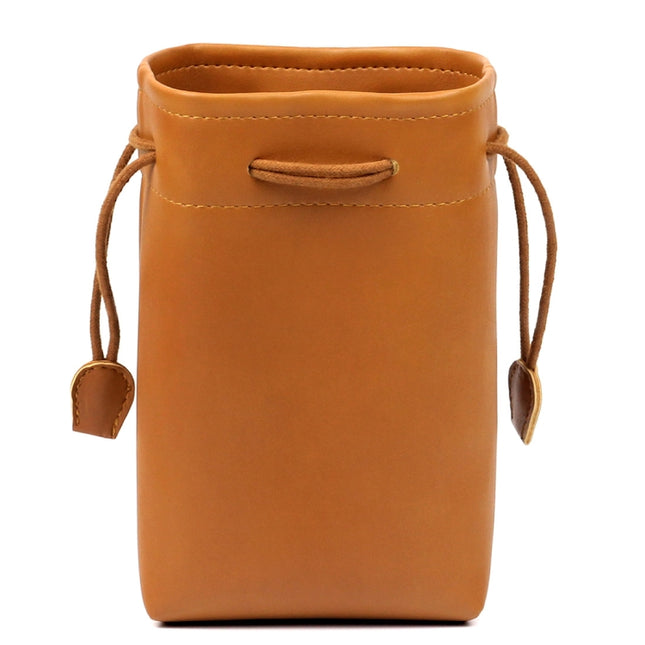 Universal Vintage PU Leather Bundle Pocket Case Bag for Polaroid Mini Camera& Digital Camera without Lens, with Rope Size: 19.5cm x 11.5cm x 7.5cm(Brown)-garmade.com