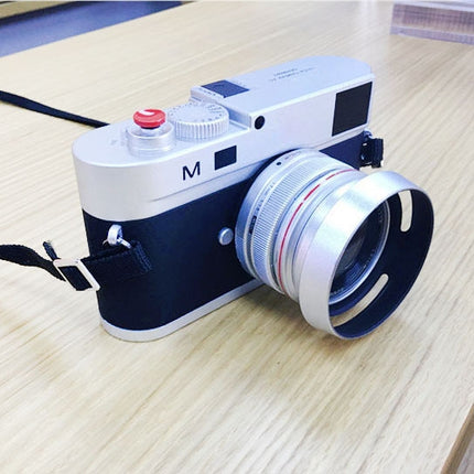 For Leica M Non-Working Fake Dummy DSLR Camera Model Photo Studio Props, Hood Lens(Silver)-garmade.com