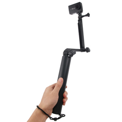 3-Way Monopod + Magic Mount Selfie Stick for GoPro HERO9 Black / HERO8 Black / HERO7 /6 /5 /5 Session /4 Session /4 /3+ /3 /2 /1, Insta360 ONE R, DJI Osmo Action and Other Action Cameras, Length: 24.5-63cm(Black)-garmade.com