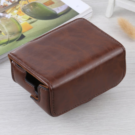 Full Body Camera PU Leather Case Bag for Sony ZV-1(Coffee)-garmade.com