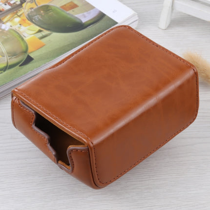 Full Body Camera PU Leather Case Bag for Sony ZV-1(Brown)-garmade.com