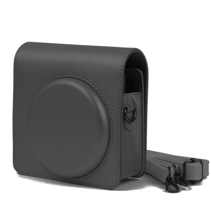 Pearly Lustre PU Leather Case Bag for FUJIFILM Instax SQUARE SQ6 Camera, with Adjustable Shoulder Strap(Black)-garmade.com
