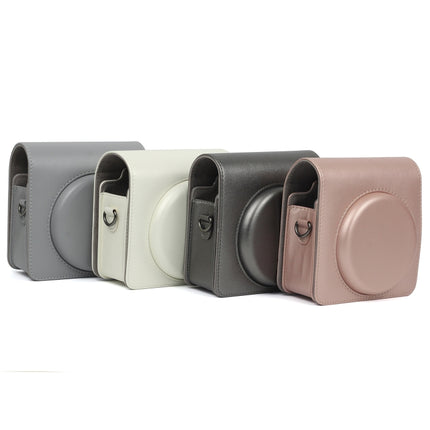 Pearly Lustre PU Leather Case Bag for FUJIFILM Instax SQUARE SQ6 Camera, with Adjustable Shoulder Strap(White)-garmade.com