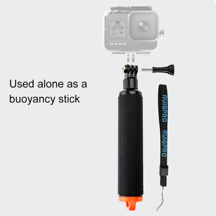 Shutter Trigger + Floating Hand Grip Diving Buoyancy Stick with Adjustable Anti-lost Strap & Screw & Wrench for GoPro HERO8 Black-garmade.com
