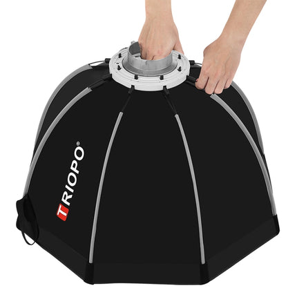 TRIOPO K65 65cm Speedlite Flash Octagon Parabolic Softbox Bowens Mount Diffuser for Speedlite-garmade.com