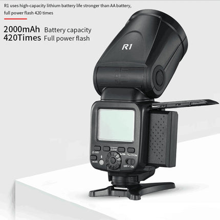 TRIOPO R1 76WS High-Speed 1/8000s TTL Flash Speedlite for Canon / Nikon DSLR Cameras-garmade.com