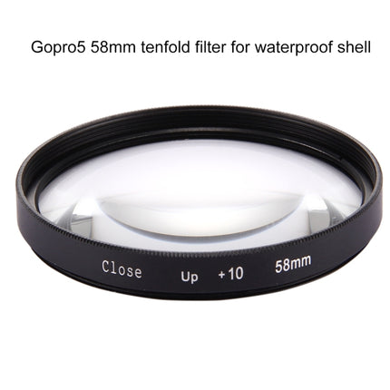 58mm 2 in 1 10X Close-Up Lens Filter for GoPro HERO7 Black/6 /5-garmade.com